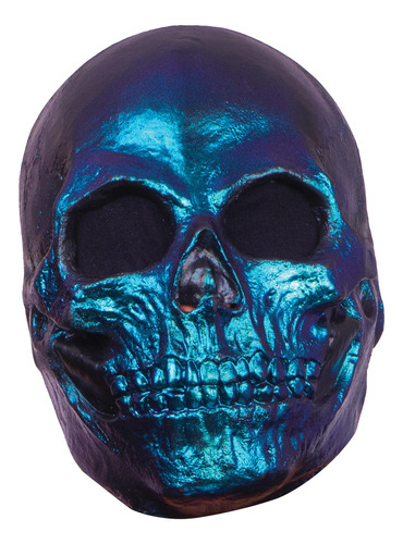 Máscara De Calavera Craneo Skull Metalic Blue Disfraz