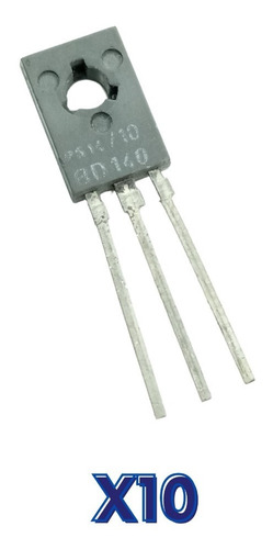 Kit 10 Transistor Pnp Bd140  80v 1,5a