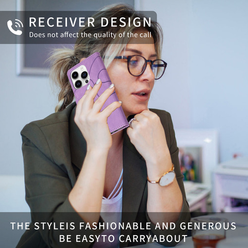 Funda Para Oppo Reno Series De Piel Sintética De Alta Calidad, Funda Protectora Tipo Cartera Con Ranura Para Tarjetas, Soporte, Etc., Color Morado