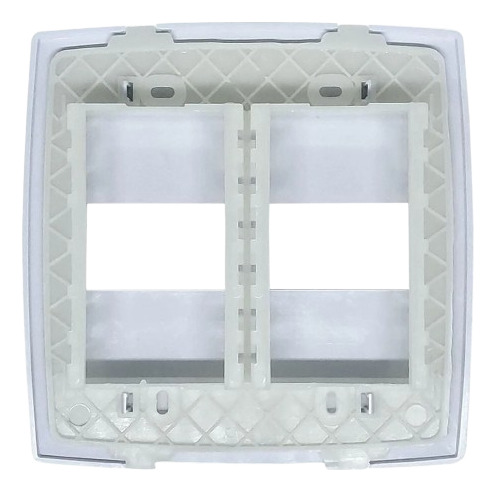 Placa P/ 2 Módulos 4x4 Com Suporte - Home Branco