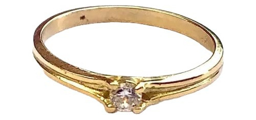 Anillo Oro 18k Solitario Cubic Leer Descripción