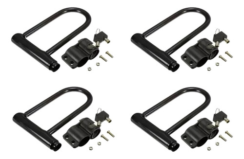 Pack 4 Candado Ulock Con Soporte Para Bicicleta