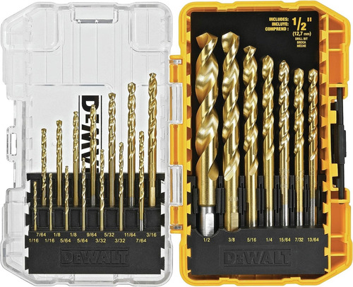 Dewalt Set De 21 Brocas Revestidas Titanio Metal Madera