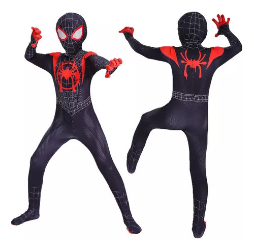 Disfraz Para Homema-aranha Miles Morales Cosplay Niños