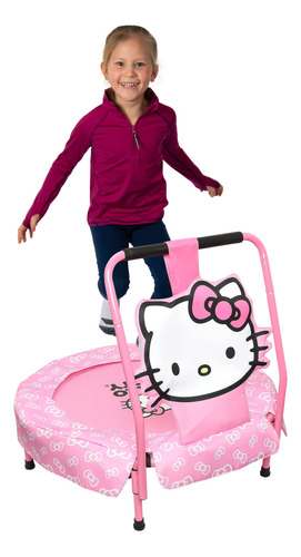 Hello Kitty - Mini Trampoln Para Nios Pequeos Con Asa, Tapet