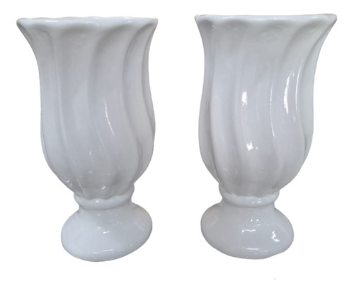 2 Taça/vaso Torcido Decoração Em Cerâmica