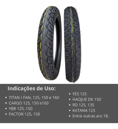 Par Pneu 2.75-18 + 90/90-18 Cg-start/ Fan/ Titan