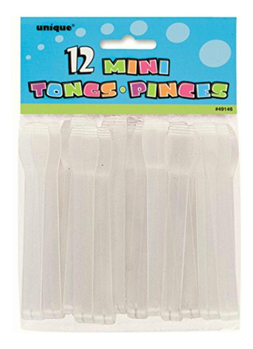 Mini Pinzas De Plástico Transparente, 12 Unidades