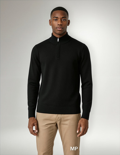Sweater Hombre Medio Cierre Importado Premium Sueter