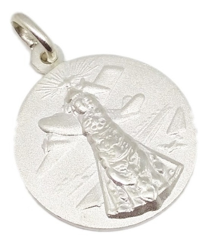 Medalla Virgen De Loreto - Plata 925  - Grabado - 22mm