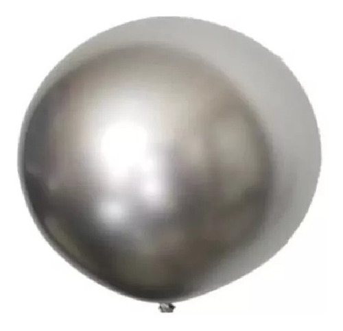 3 Piñatas Globo Chrome Plateada 18 Pulgadas 45cm