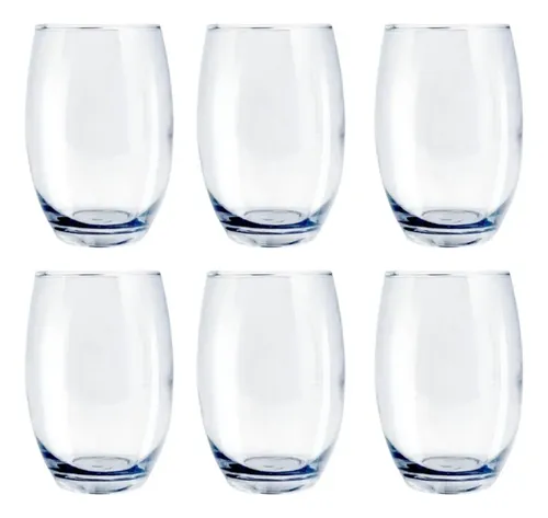 Conjunto de 6 Copos Vidro 450ml Califórnia Praticasa Transparente