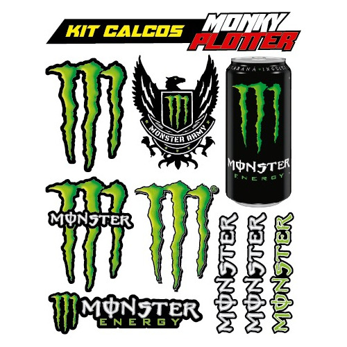 Calcos Sticker Kit Latas Monster Energy Drink