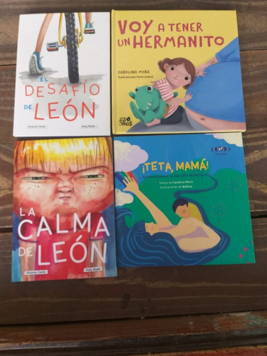 4 Libros Desafío + Voy A Hermanito +  Calma León + Teta Mamá