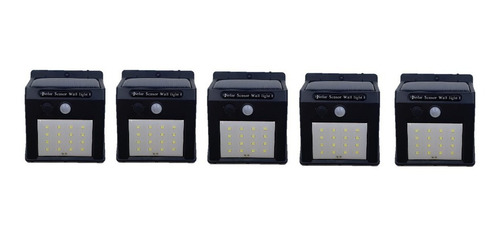 Lamparas Solar Led Sensor De Movimiento Kit 5 Reflectores