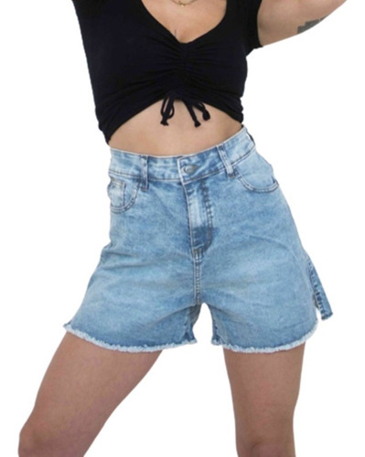 Short De Jean Vintage Mujer Tiro Alto