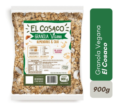 Granola Vegana El Cosaco Almendras Y Caju X 900g