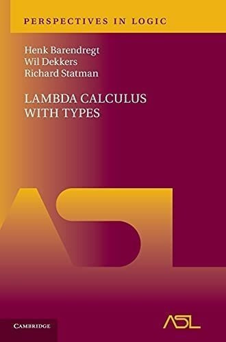 Libro: Lambda Calculus With Types (perspectives In Logic)