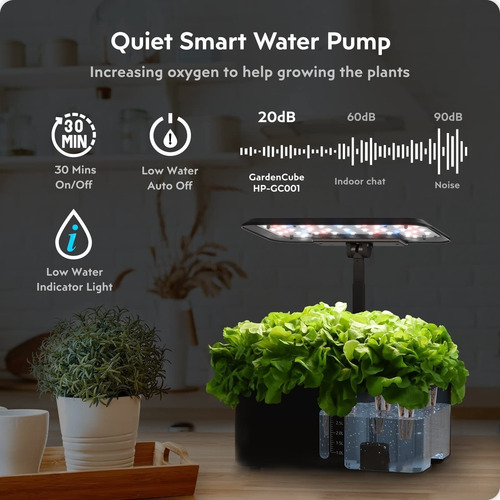 Sistema De Cultivo Hidropónico Con Luces Led Y Bombas