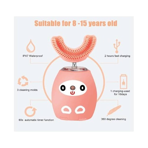Cepillo De Dientes Electrico En Forma De U Niños Ultrasonico