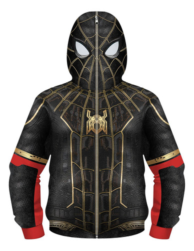 Sudadera Con Máscara 3d Para Niños Spider-man Cosplay