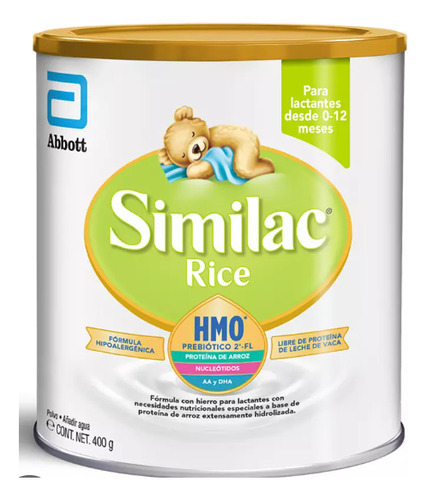 3 Fórmulas Similac Rice 400 Grs.