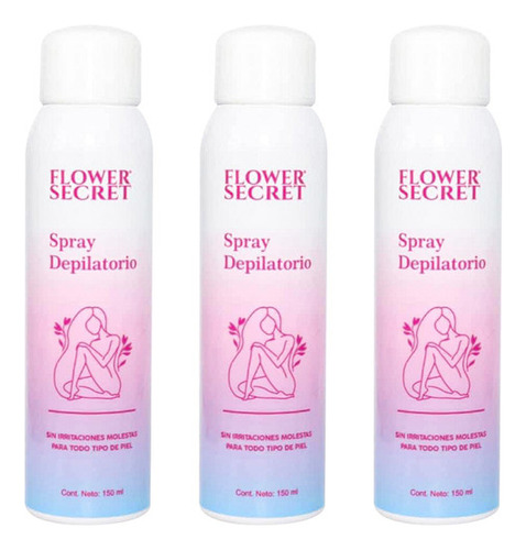 3 Spray Depilatorio 150 Ml - Flower Secret