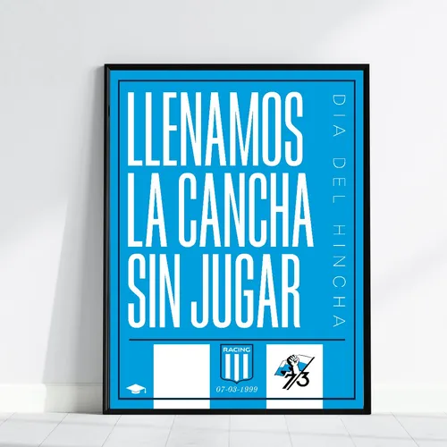 Cuadro Camiseta Futbol Racing Club Ideal Regalo Frase