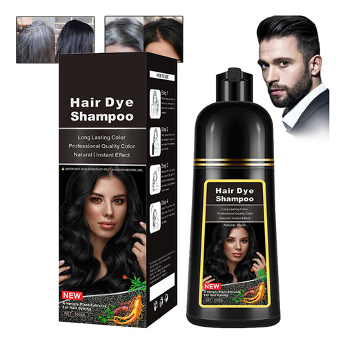 Champús Instantáneos Para Teñir El Cabello Castaño Y Negro,