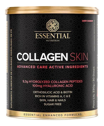 Kit 2 Collagen Skin Cranberry Essential Nutrition 330g