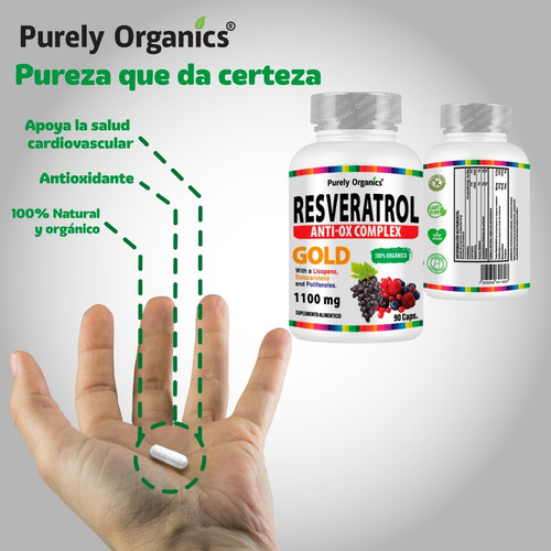 Imagen 4 de 5 de Resveratrol Anti-ox Complex Gold | 90 Caps | Antioxidante