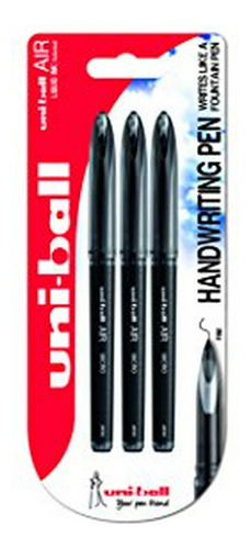Bolígrafo Rollerball Uni-ball Air Micro (pack 3) - Negro