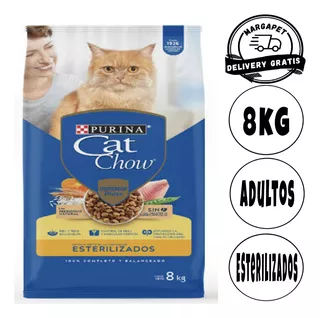 Cat Chow Sabor Pescado, Gatos Esterilizados, 8kg