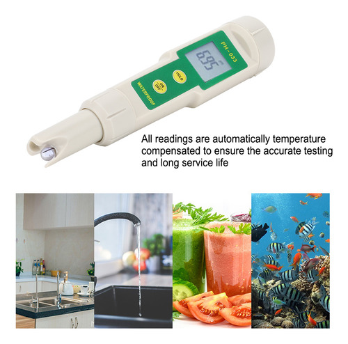Probador De Ph Resistente Al Agua -033, Monitor Digital Port