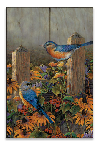 Wgi-gallery Wa-lbb-812 Linda's Bluebirds - Arte De Pared De 