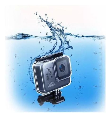 Carcasa Sumergible P Cámara Gopro Go Pro Hero + Palo Bobber Hero 8