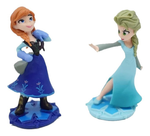 Princesas Anna Y  Elsa Con Base Frozen Muñecas Torta Pastel 