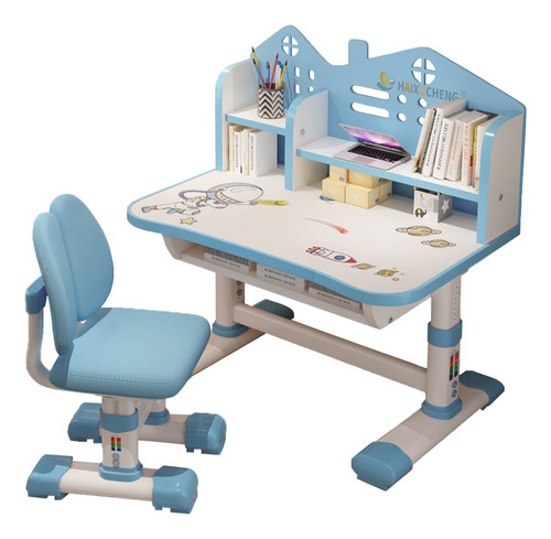 Juego De Escritorio Y Silla Para Niños De Altura Ajustable