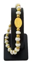 Comprar Pulsera Perlas Del Rio Virgen De Guadalupe Acero Enchapado