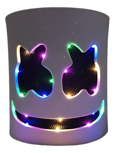 Máscara Led Umes Para Cosplay Con Brillo De Marshmello