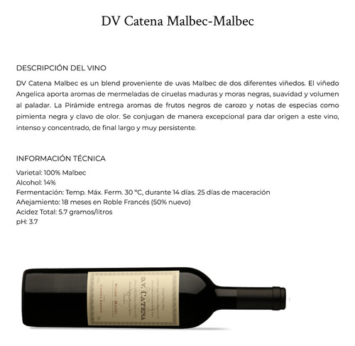 Vino Dv Catena Malbec - Malbec Magnum 1500 Ml