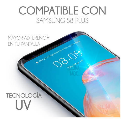 Mica Cristal Templado Uv 6d Curva Sam S8 Plus Anti Golpes