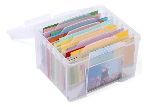 Caja Organizadora De Fotos Con Divisores, Organizador De.