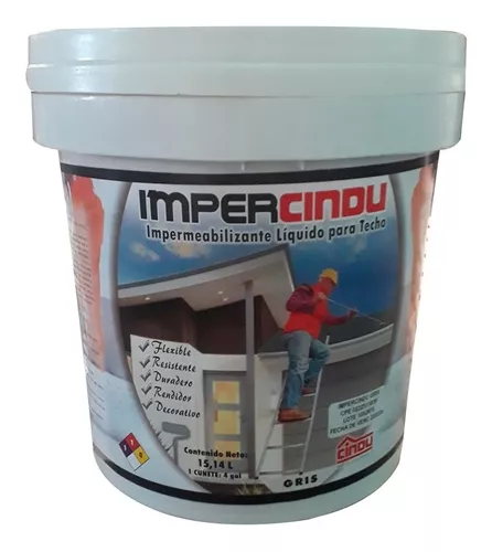 Pintura impermeabilizante cuñete 4 Gal. Super A