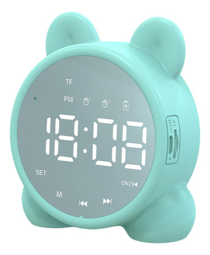 Reloj Despertador Con Altavoz Bluetooth Inteligente Verde