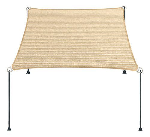 Toldo Rectangular De 5 X 8 Pies, Color Beige, Con Borde Rect