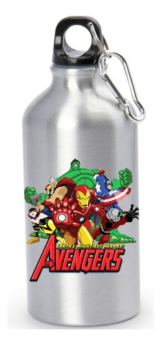 Termo Los Vengadores Iron Man   Botilito Botella Aluminio