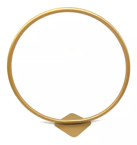 Round Brass Standing Mirror –