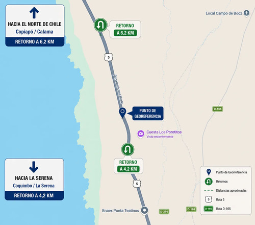 Primera Línea Ruta 5 Norte, La Serena
