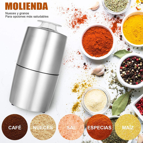 Molinillo Café Eléctrico Acero Inoxidable Amoladora Portátil